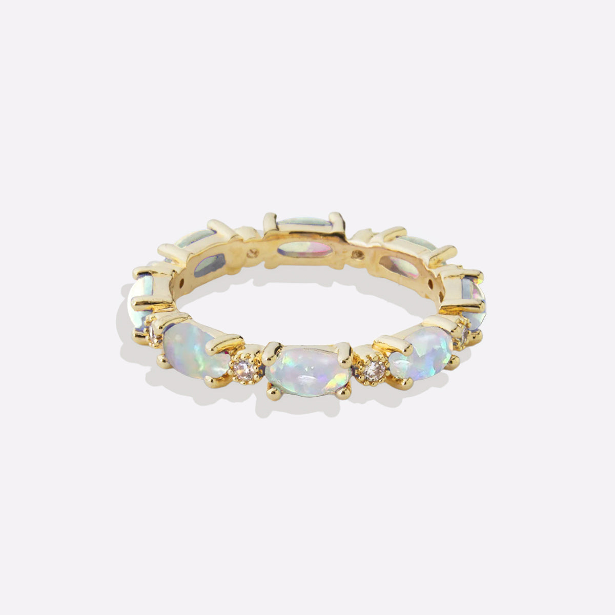 Mint & Lily Eternity Fire Opal Ring