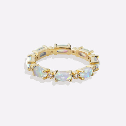 Mint & Lily Eternity Fire Opal Ring