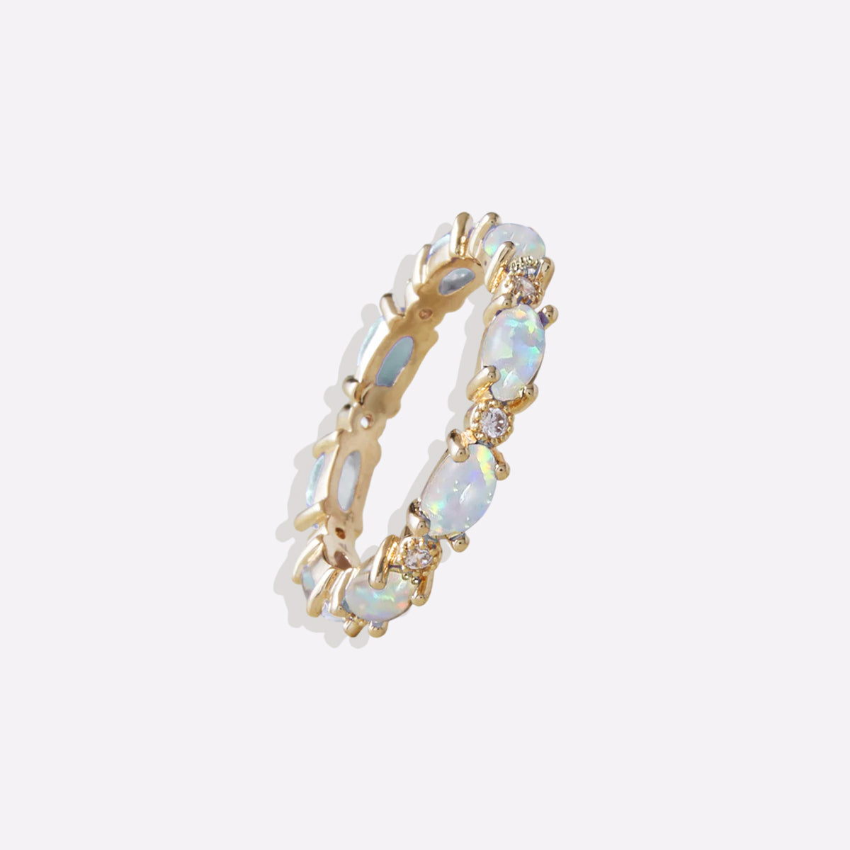 Mint & Lily Eternity Fire Opal Ring