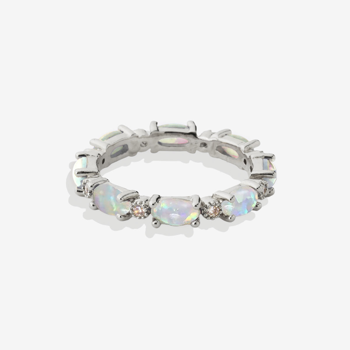 Mint & Lily Eternity Fire Opal Ring