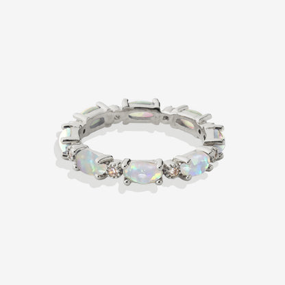 Mint & Lily Eternity Fire Opal Ring