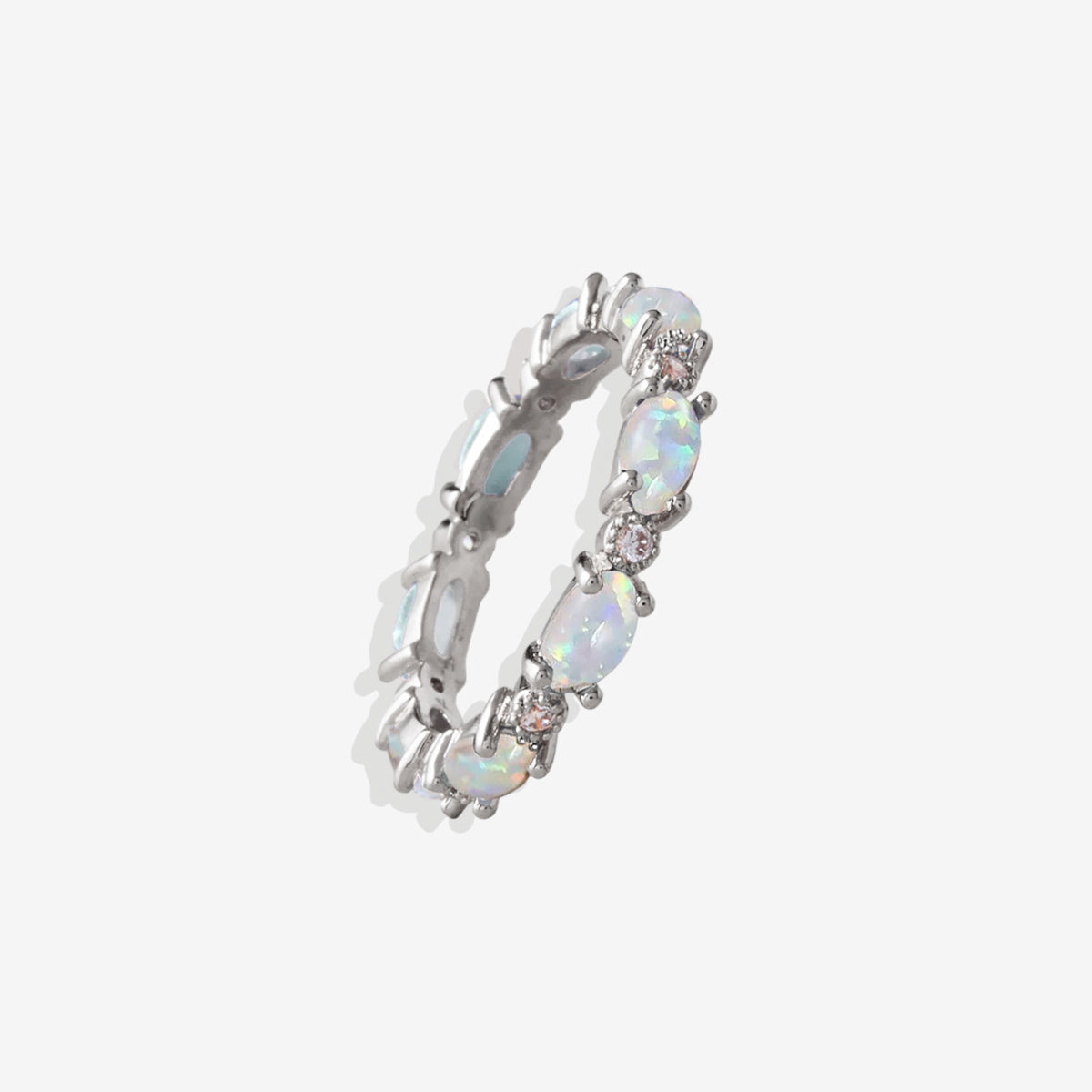 Mint & Lily Eternity Fire Opal Ring
