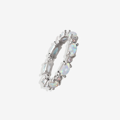 Mint & Lily Eternity Fire Opal Ring
