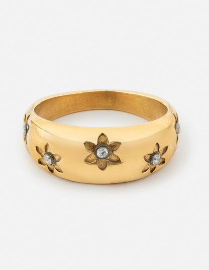 Elevated Faith Floral Dome Ring