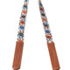 Flowers Dark Tan Leather