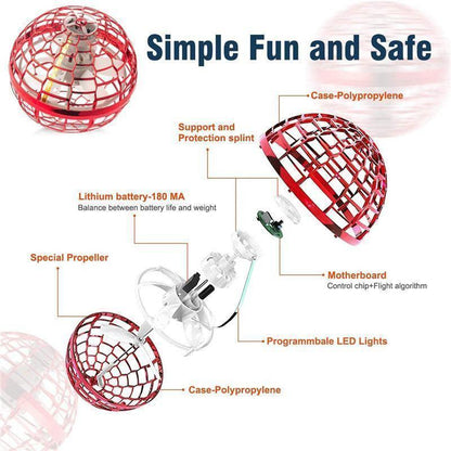 Mini Flying Spinner Ball – Safe Rechargeable Drone Gift for Kids