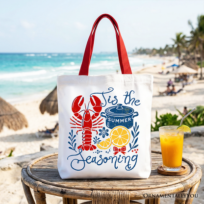 Crawfish Boil Season Summer Tote Bag, Seafood Funny Retro Gift Shopper