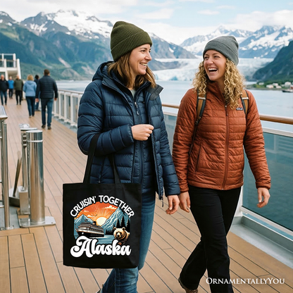 Cruisin' Together Alaska Tote Bag, Family Cruise Vacation Trip Gift Shopper