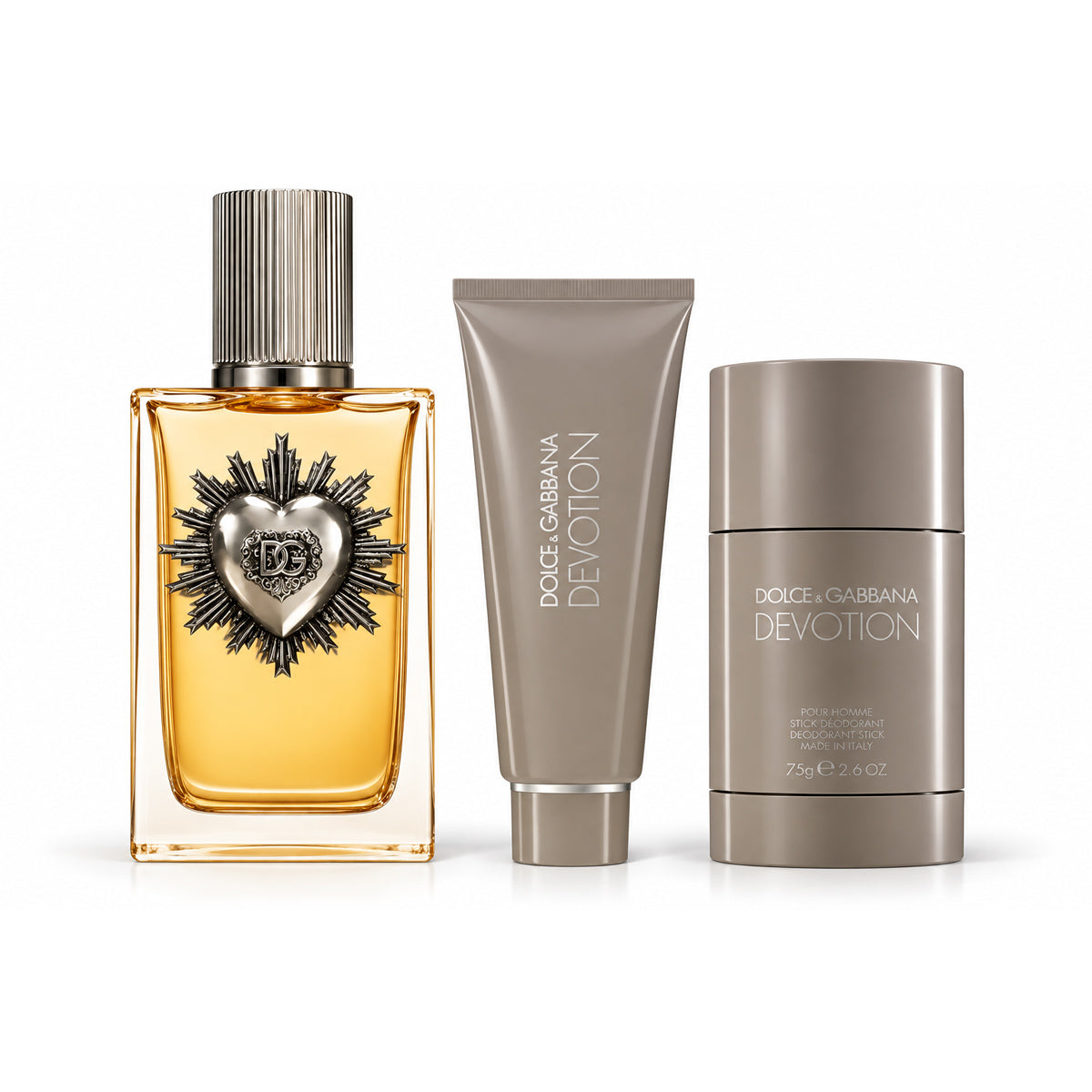 Dolce & Gabbana Devotion for Men 3-pc set: 3.4 oz EDP, 1.7 oz shower gel, 2.5 oz deodorant