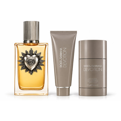 Dolce & Gabbana Devotion for Men 3-pc set: 3.4 oz EDP, 1.7 oz shower gel, 2.5 oz deodorant
