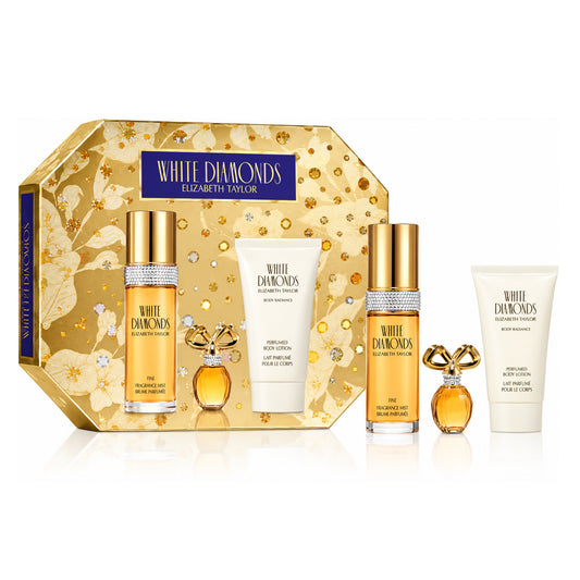White Diamonds 3 Pcs Set For Women: 1 Oz Eau De Toilette Spray + 3.7 Ml Parfum Mini + 1.7 Perfumed Body Lotion