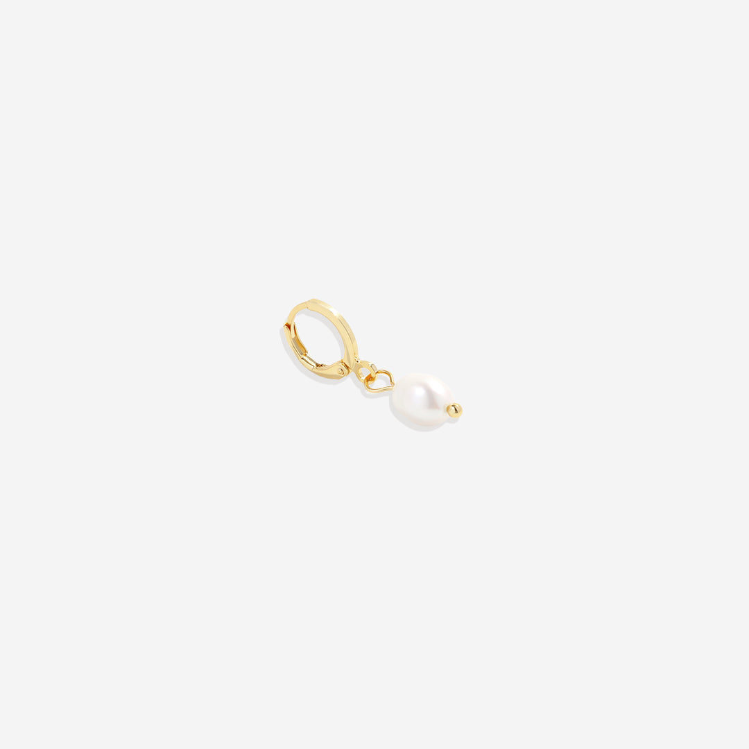 Mint & Lily Freshwater Pearl Drop Huggie Earrings