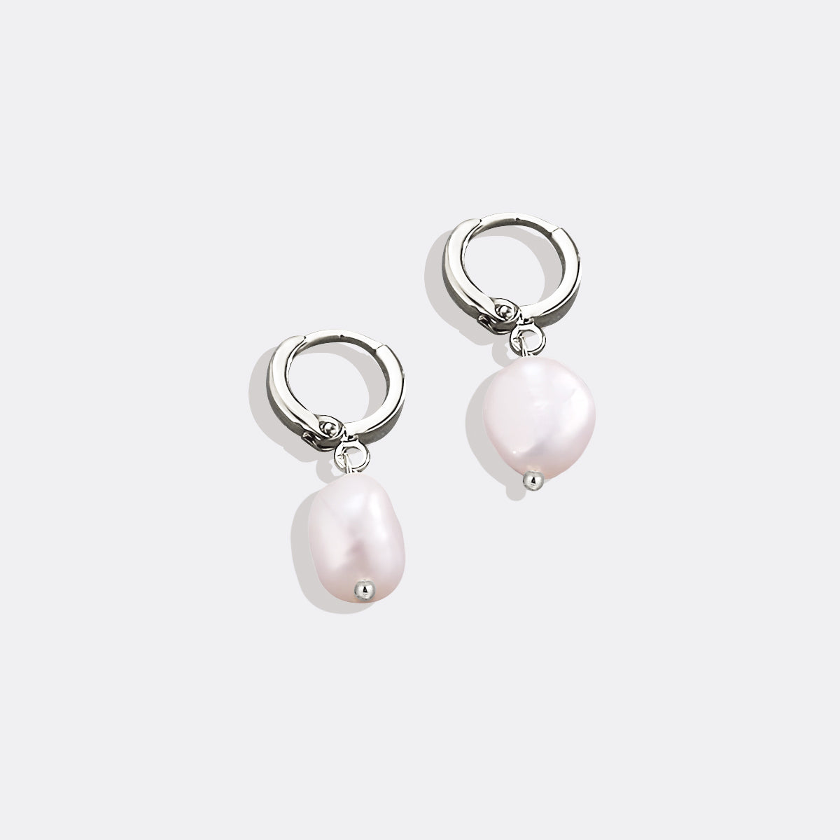 Mint & Lily Freshwater Pearl Drop Huggie Earrings