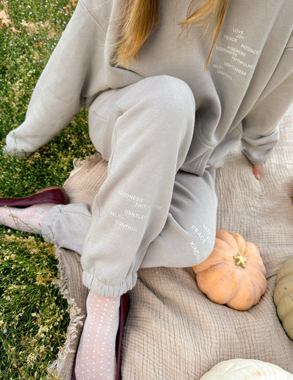 Elevated Faith Fruit of the Spirit Grey Unisex Sweatpant