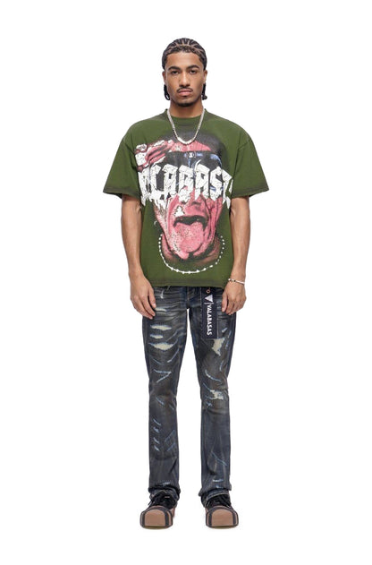 Valabasas Fugitive Stacked Dirty Blue Jeans - Dirty Blue
