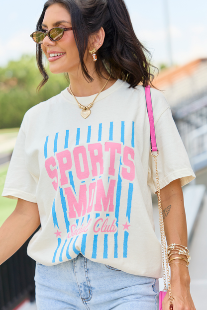 Sports Mom Social Club Ivory Graphic Tee