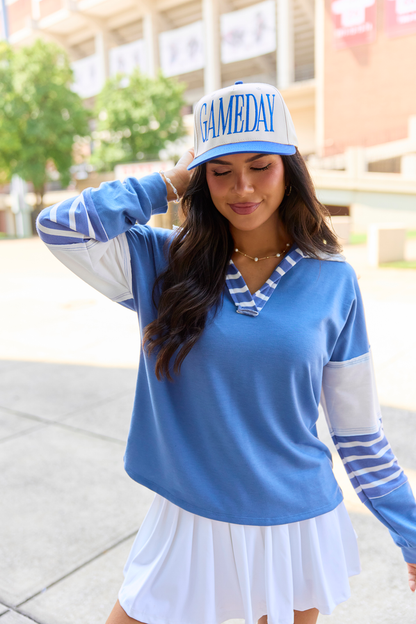 It's Gameday Royal Blue Embroidered Trucker Hat