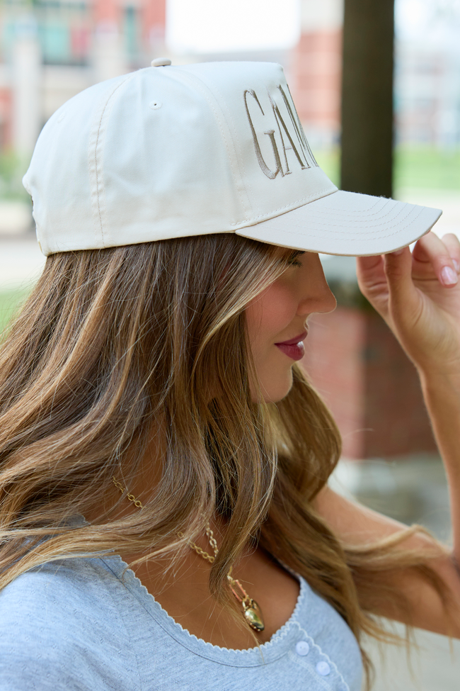 It's Gameday Khaki Embroidered Trucker Hat