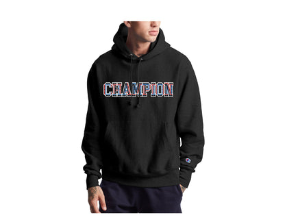 Champion C Life Reverse Weave 3D Logo Men's Hoodie — Black