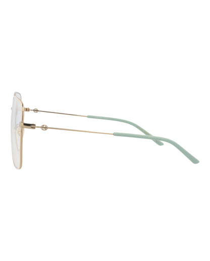 Gucci Square-Frame Metal Optical Frames