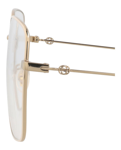 Gucci Square-Frame Metal Optical Frames