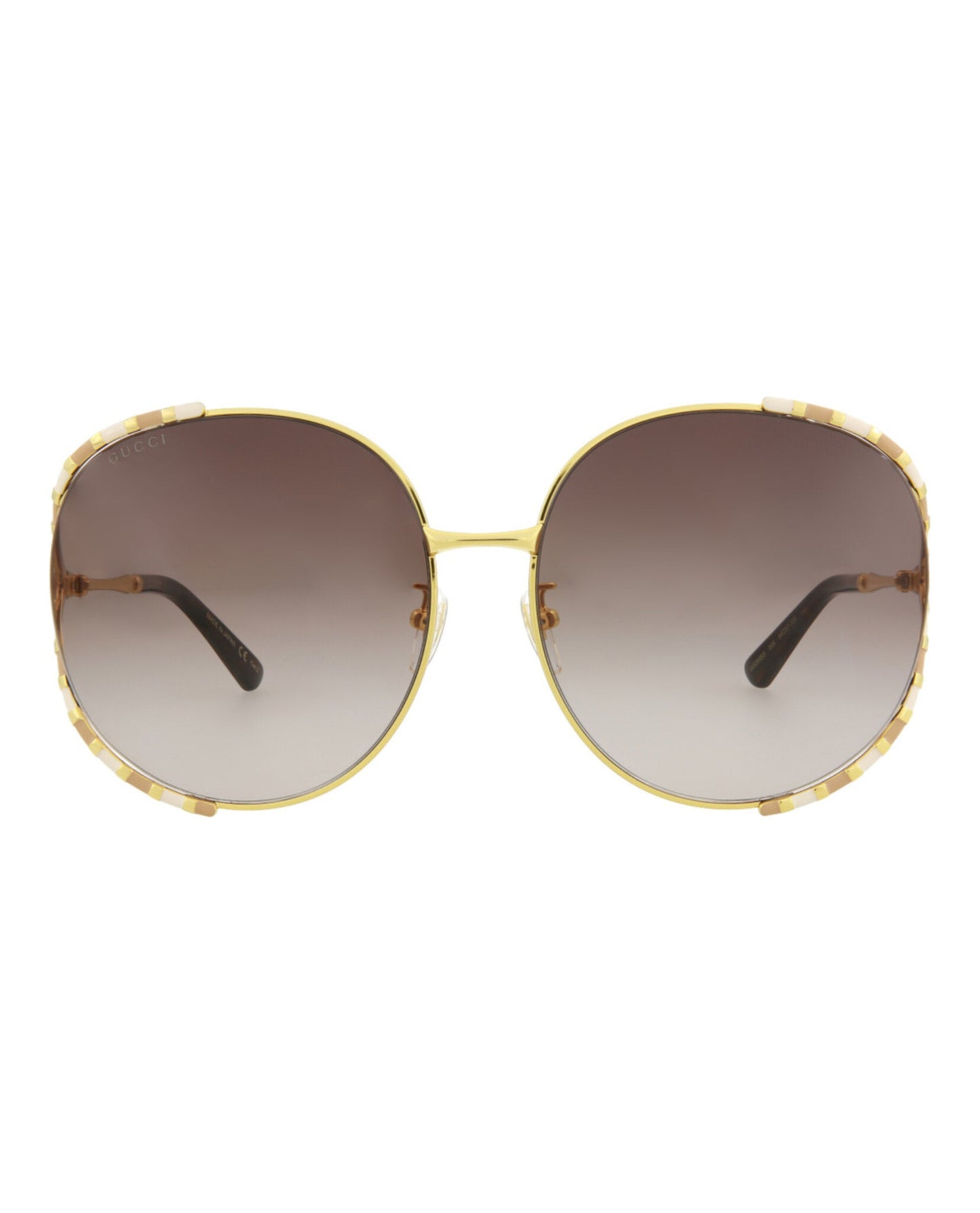Gucci Round-Frame Metal Sunglasses