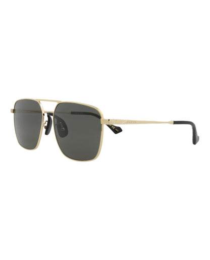 Gucci Aviator-Style Metal Sunglasses