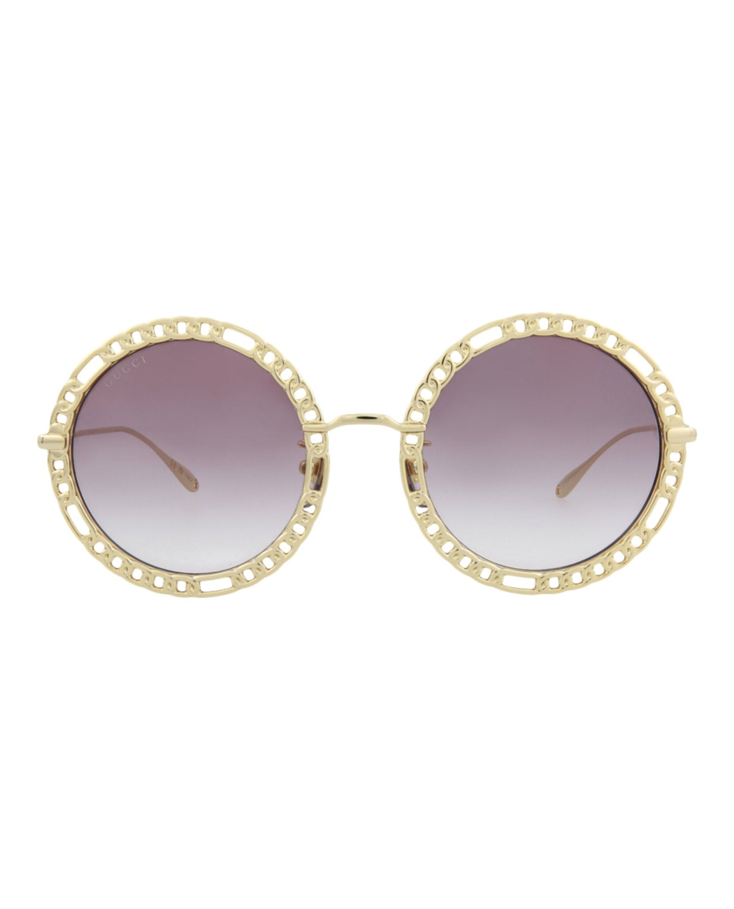 Gucci Round/Oval-Frame Metal Sunglasses
