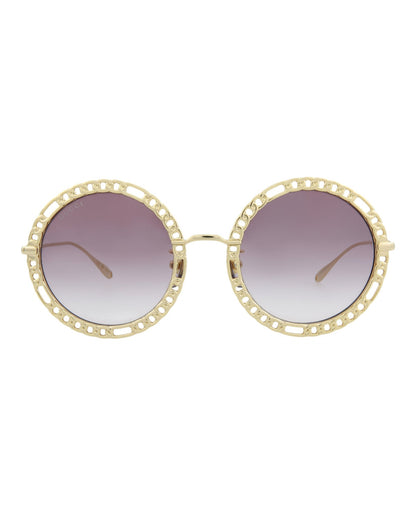 Gucci Round/Oval-Frame Metal Sunglasses