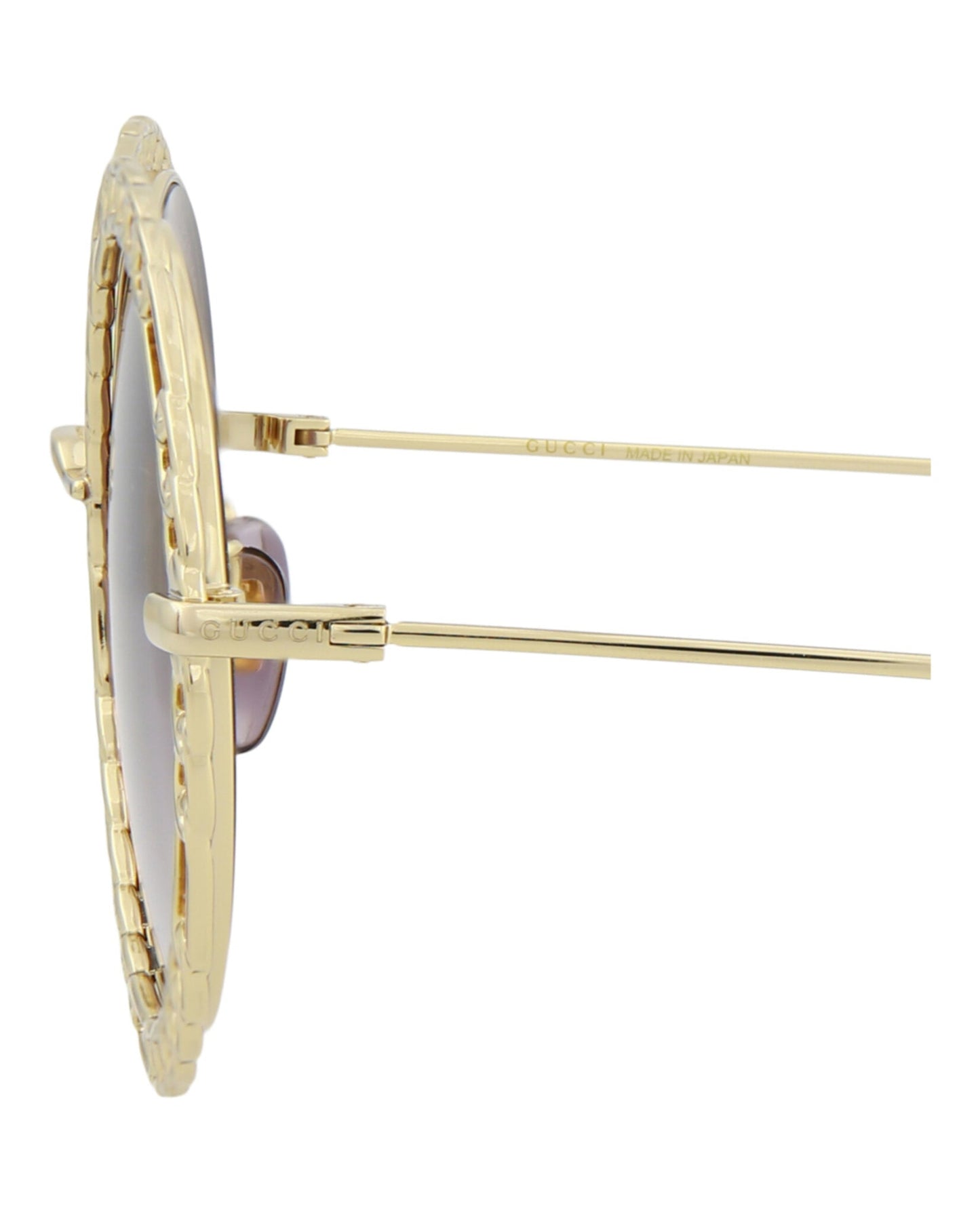 Gucci Round/Oval-Frame Metal Sunglasses