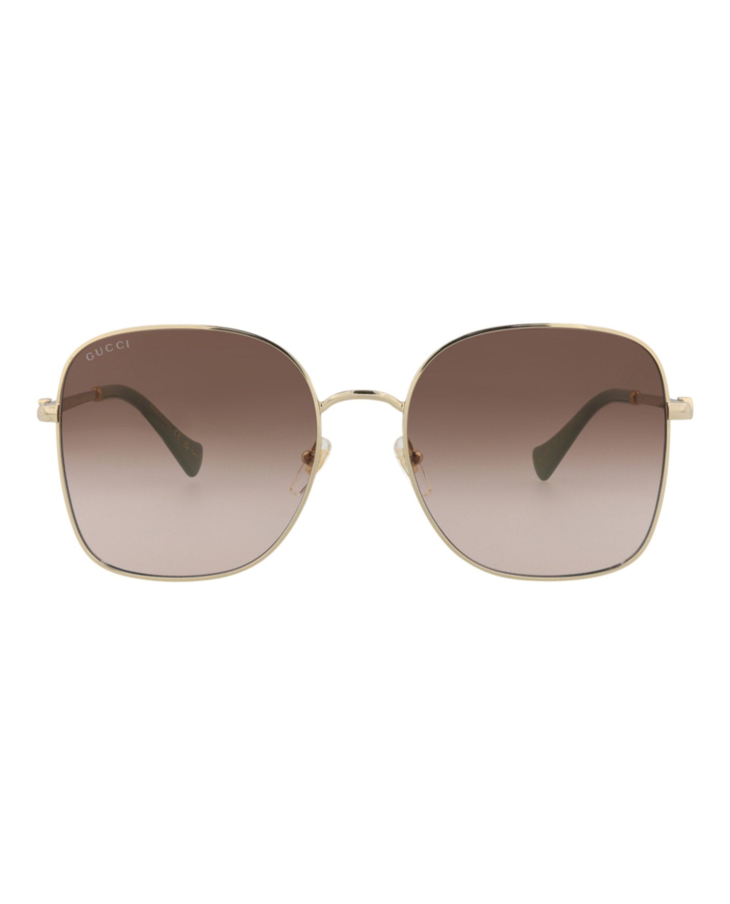 Gucci Square-Frame Metal Sunglasses