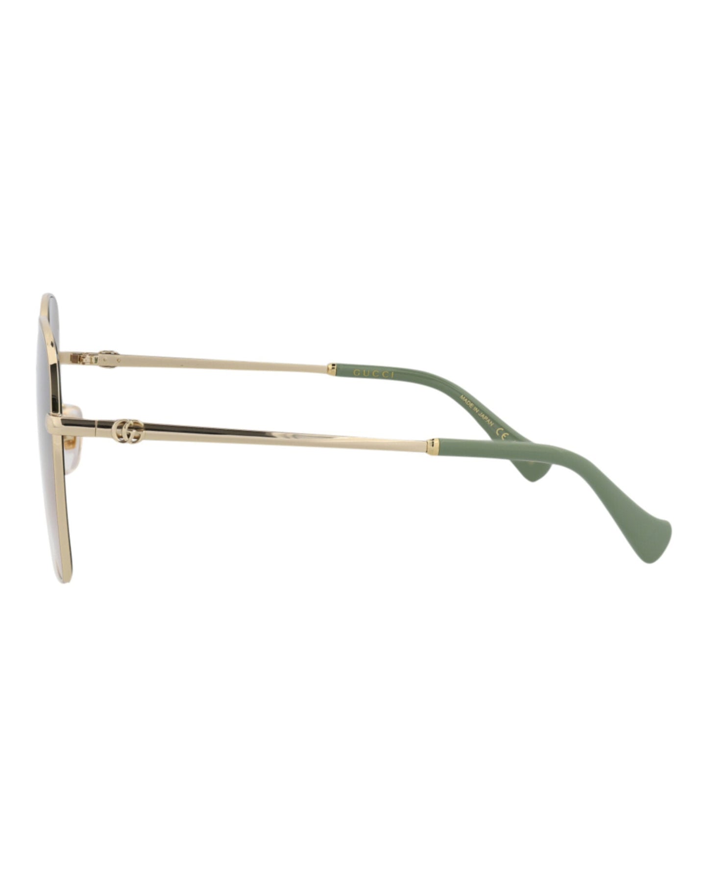 Gucci Square-Frame Metal Sunglasses
