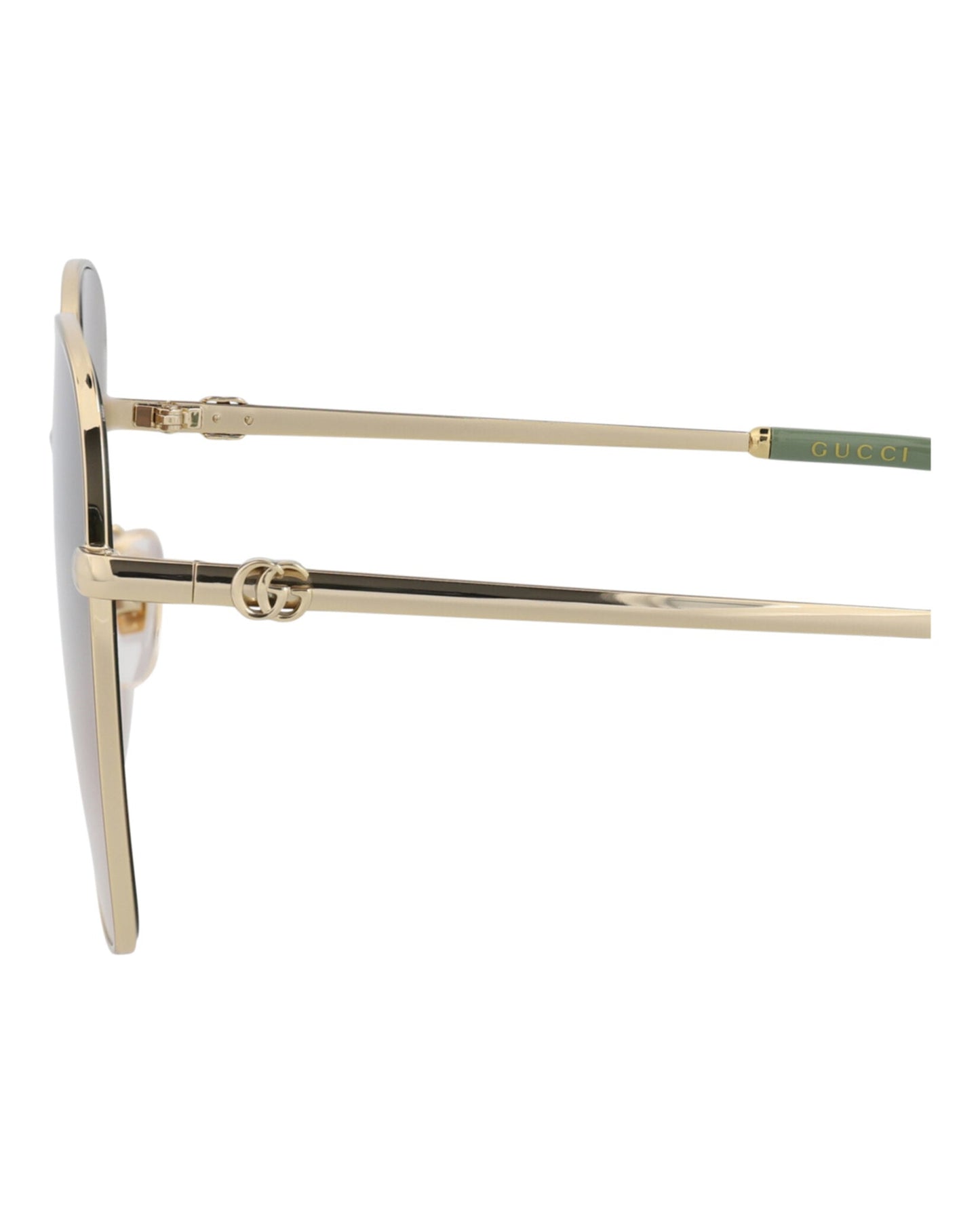 Gucci Square-Frame Metal Sunglasses