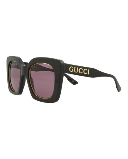 Gucci Square/Rectangle-Frame Acetate Sunglasses