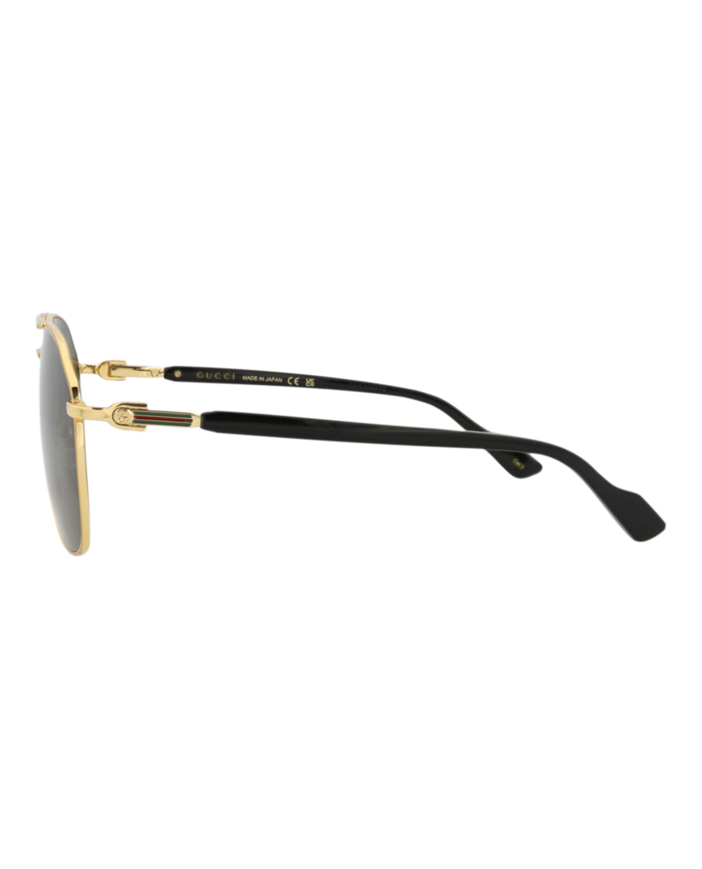 Gucci Aviator-Frame Metal Sunglasses