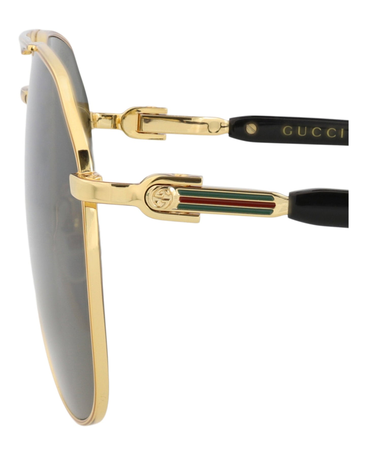 Gucci Aviator-Frame Metal Sunglasses