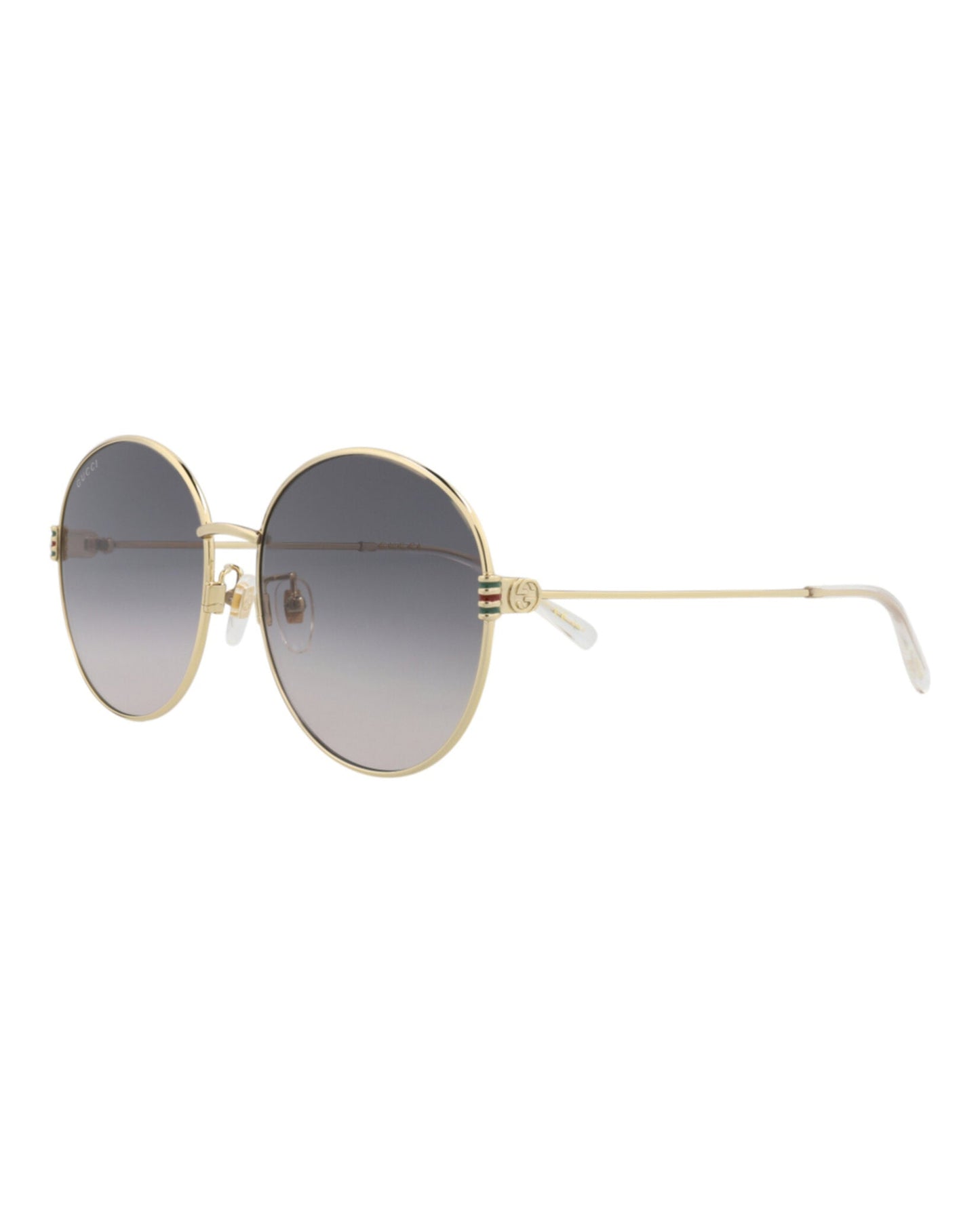 Gucci Round-Frame Metal Sunglasses