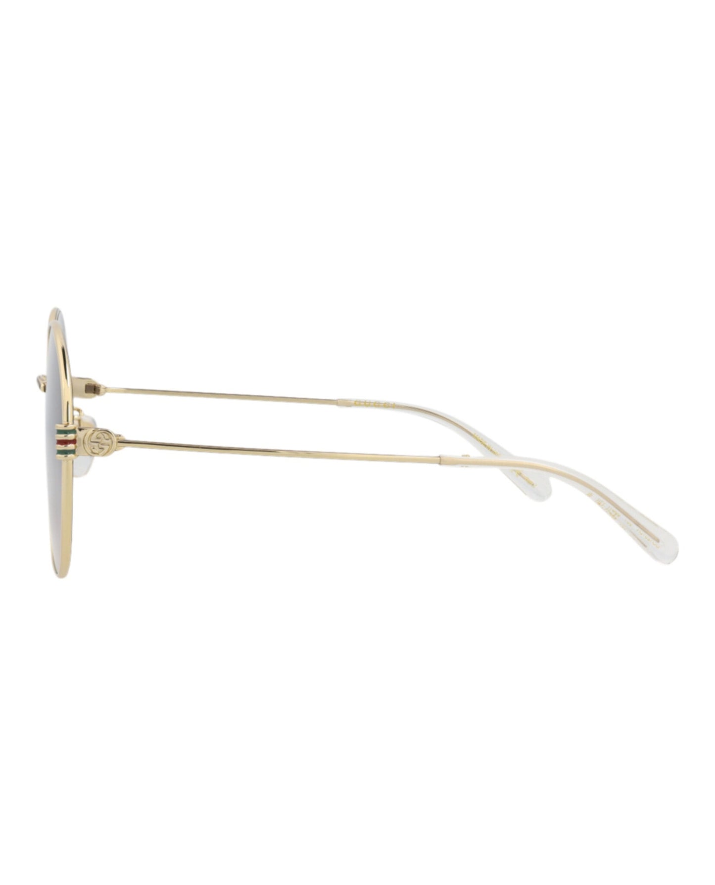 Gucci Round-Frame Metal Sunglasses
