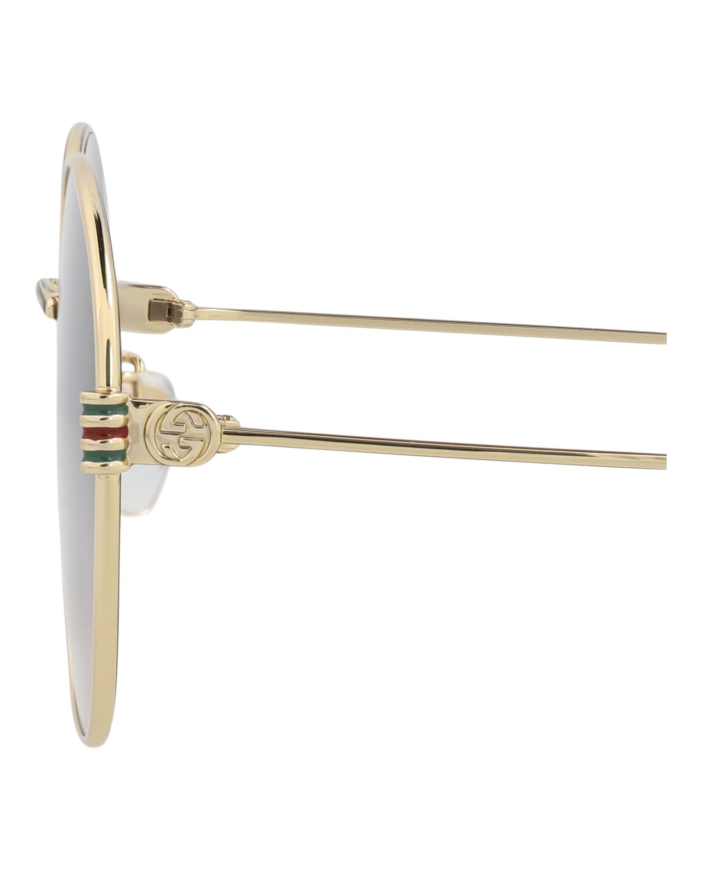 Gucci Round-Frame Metal Sunglasses