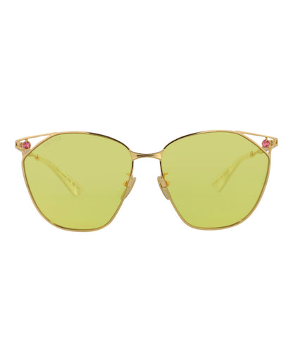 Gucci Cat Eye-Frame Metal Sunglasses