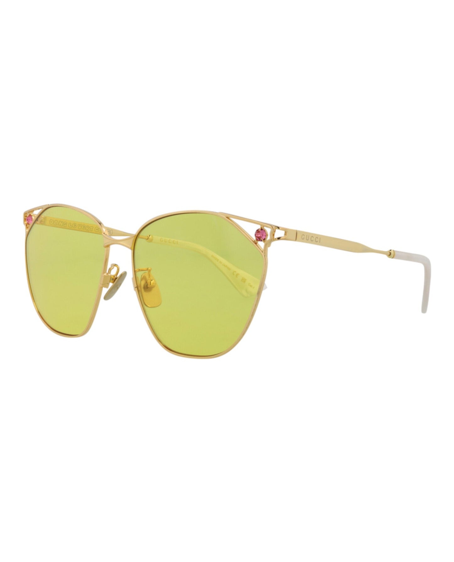 Gucci Cat Eye-Frame Metal Sunglasses