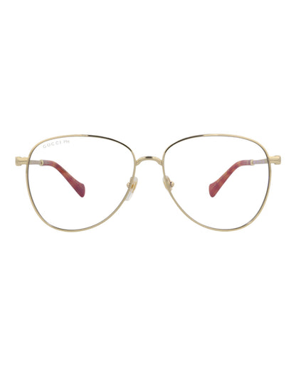 Gucci Aviator-Frame Metal Sunglasses
