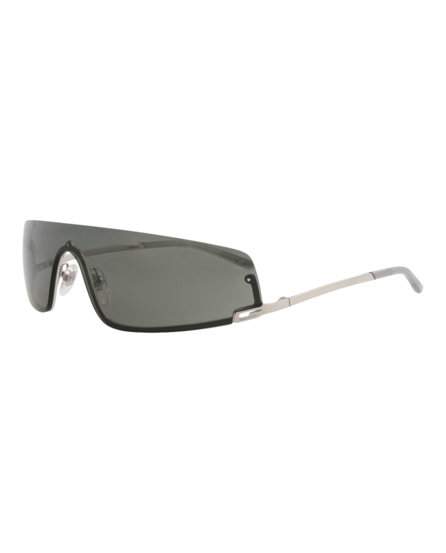 Gucci Shield-Frame Metal Sunglasses