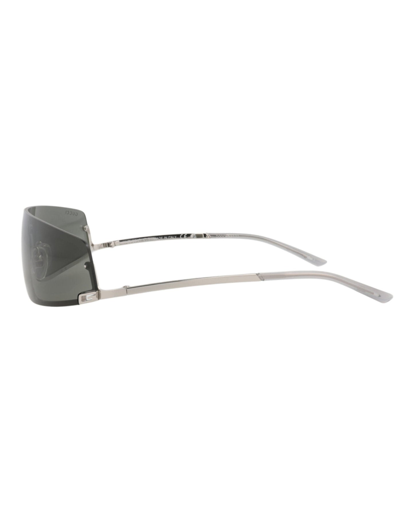 Gucci Shield-Frame Metal Sunglasses