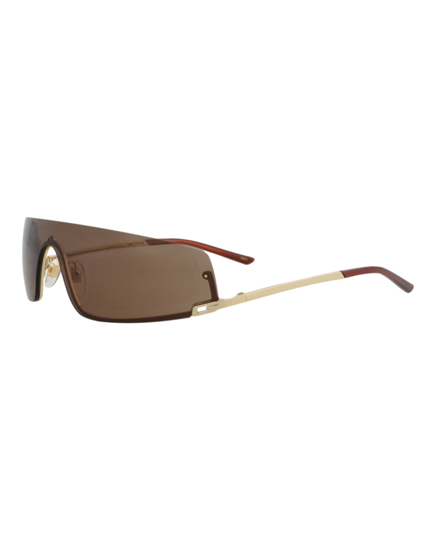 Gucci Shield-Frame Metal Sunglasses