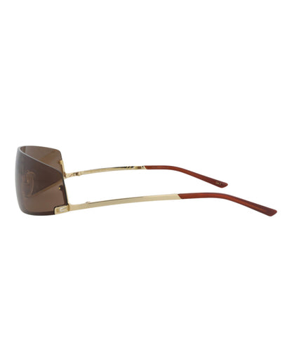 Gucci Shield-Frame Metal Sunglasses