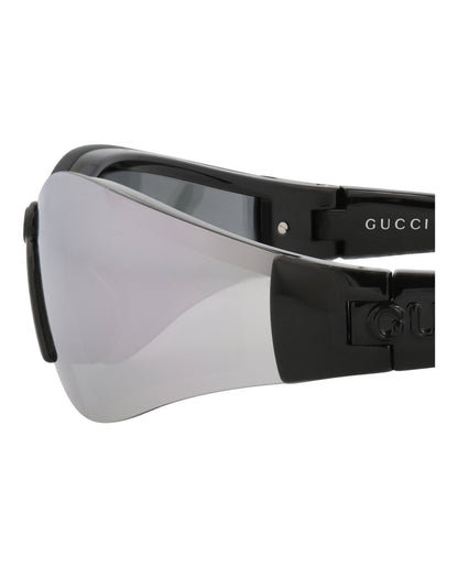 Gucci Shield-Frame Injection Sunglasses
