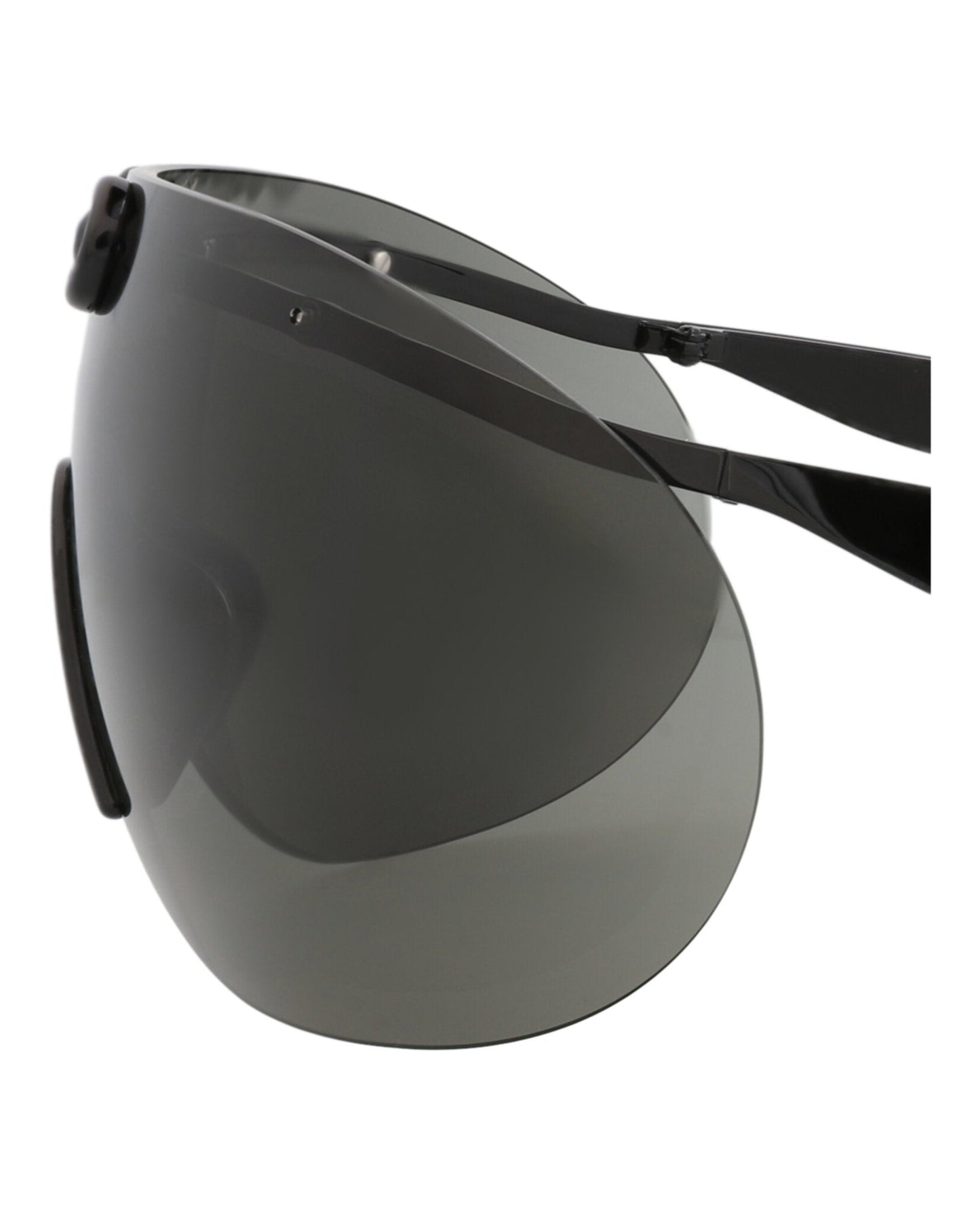 Gucci Shield-Frame Metal Sunglasses