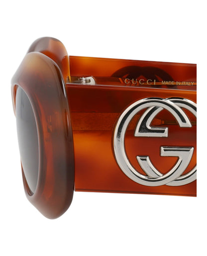 Gucci Round-Frame Recycled Acetate Sunglasses