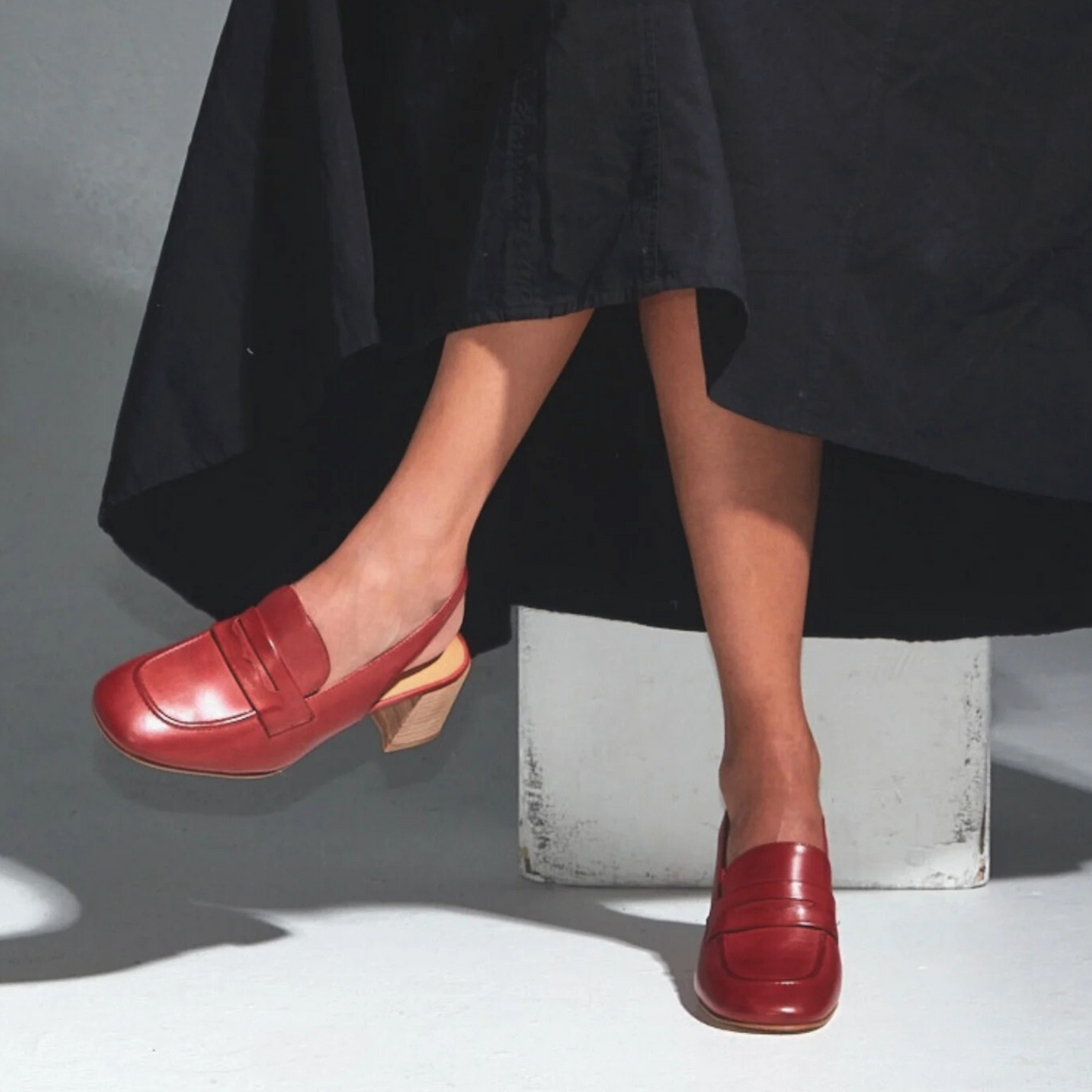 Glasgow Slingback Mules - Red